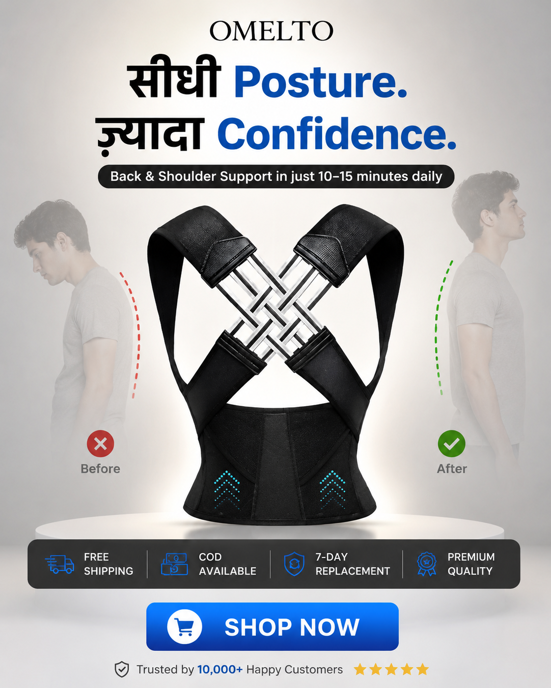 Advanced Posture Corrector Belt for Back & Shoulder Support