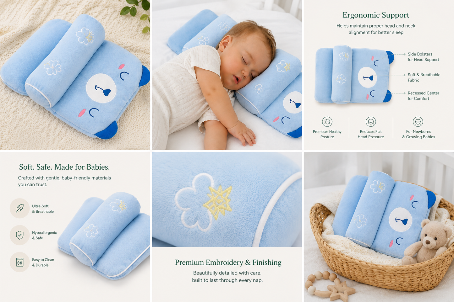 Baby Head Shaping Support Pillow
